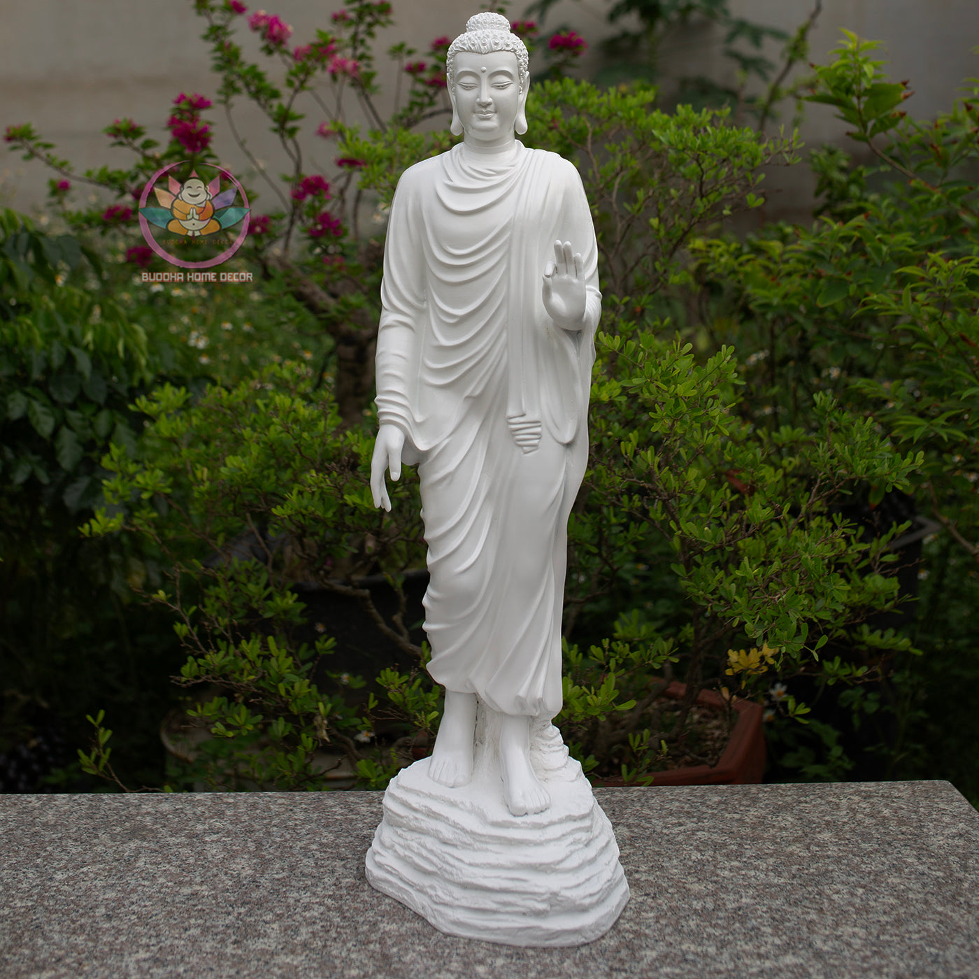 Standing Shakyamuni Buddha Statue, Blessing Buddha Sculpture, Abhaya Mudra Buddha, Zen Spiritual Decor, Buddhist Home Altar Statue
