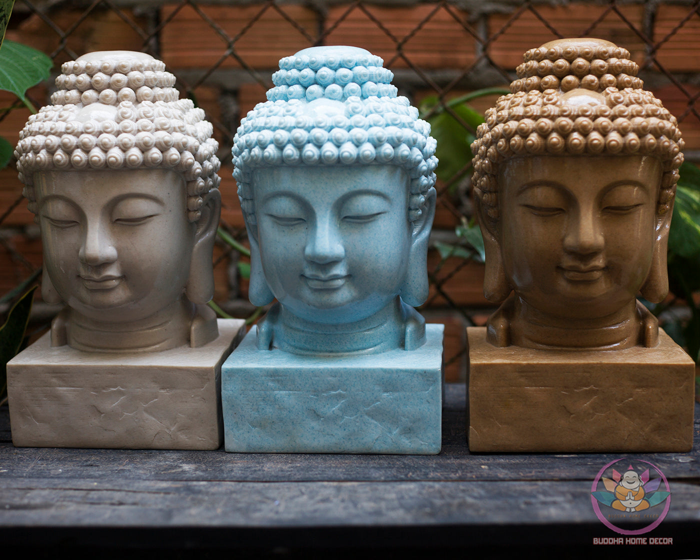 Buddha Head Statue | Composite Resin and Stone Powder | 30 cm / 40 cm | Zen and Home Altar Decor