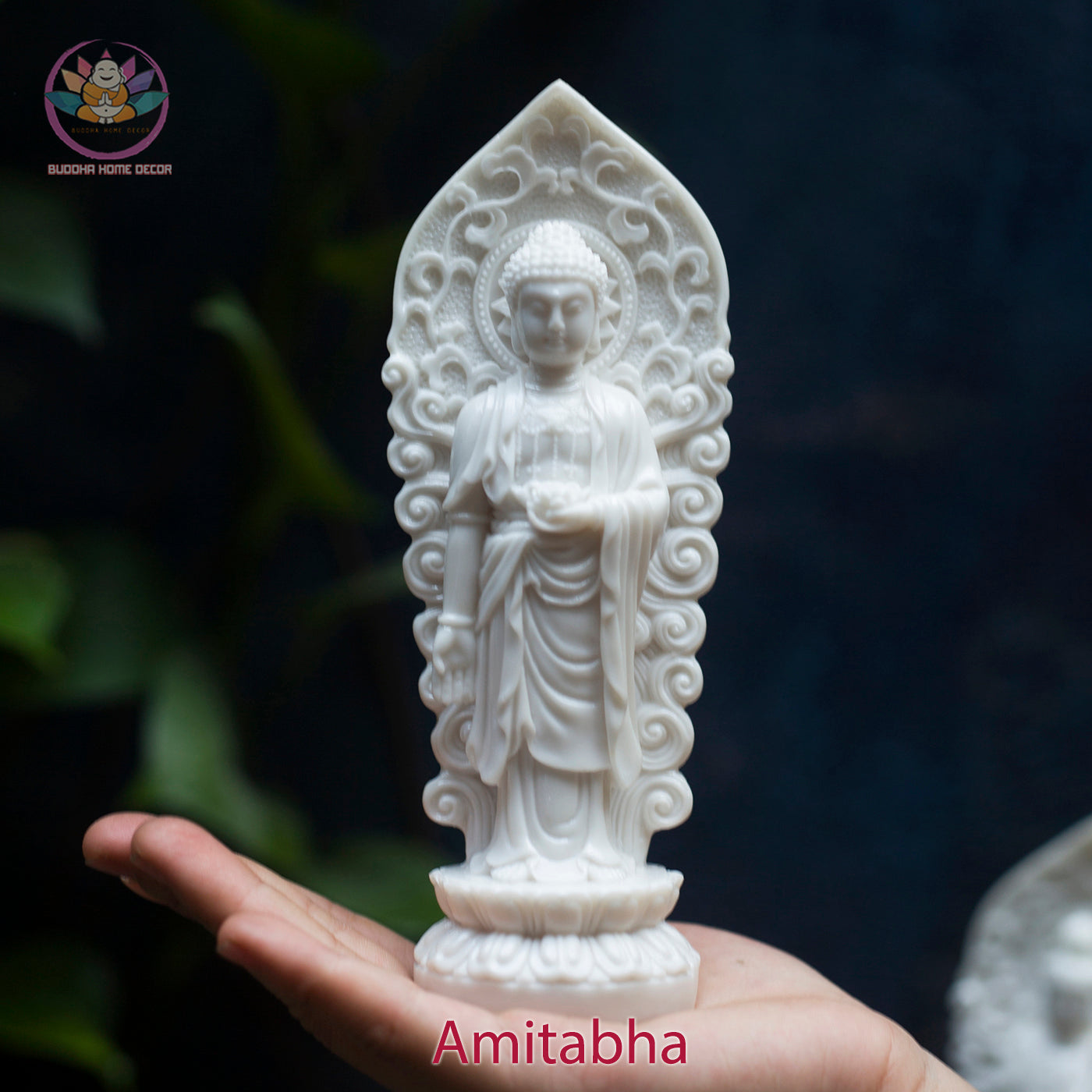 Amitabha Buddha Statue Set | Western Trinity Buddha 18cm | Guanyin & Mahasthamaprapta Figurines | Buddhist Altar Decor | Small Buddha Statue