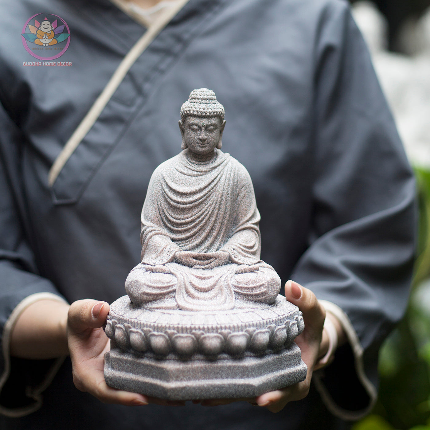 White Buddha Statue 8.7” | Meditating Buddha Figurine | Resin Sculpture for Altar, Zen Home, Yoga Studio, Spiritual Gift
