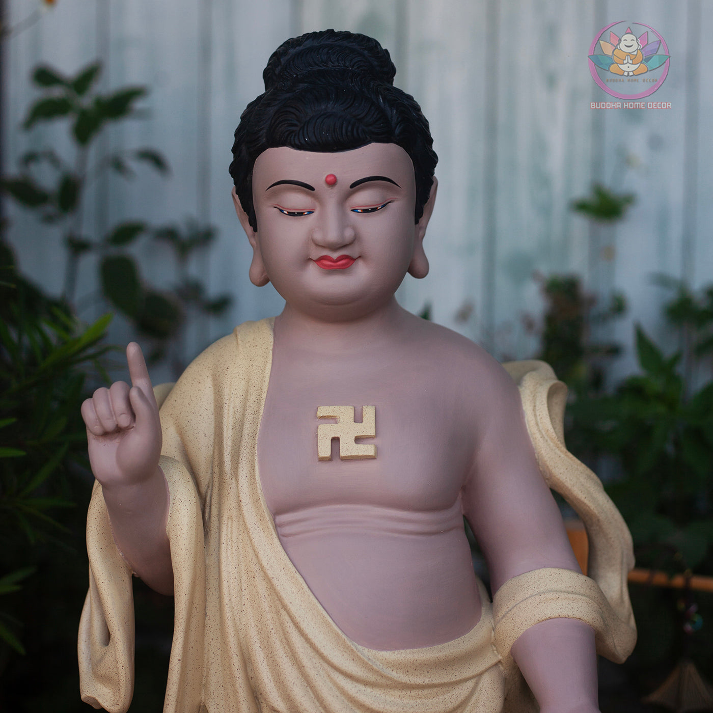 Baby Buddha Statue 27.5" – Resin Prince Siddhartha Birth of Buddha Sculpture, Phật Đản Sanh Figurine, Vesak Altar Zen Home Decor
