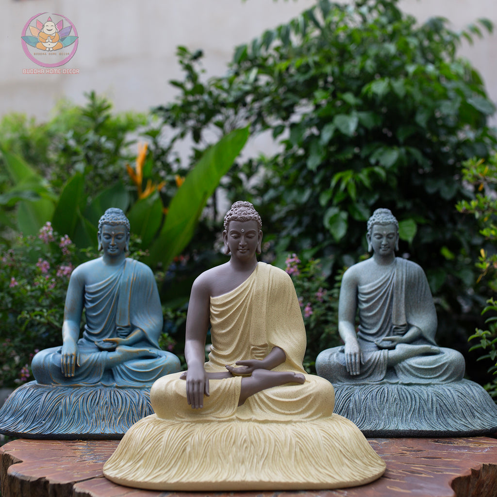 Shakyamuni Buddha Statue 11.8" – Resin Meditation Sculpture, Zen Home Decor, Buddhist Figurine for Altar, Yoga Studio, Spiritual Gift