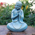 Peaceful Buddha Statue – Blue Serenity Resin Sculpture – Zen Meditation Decor, Buddhist Altar Ornament, Mindfulness Spiritual Gift
