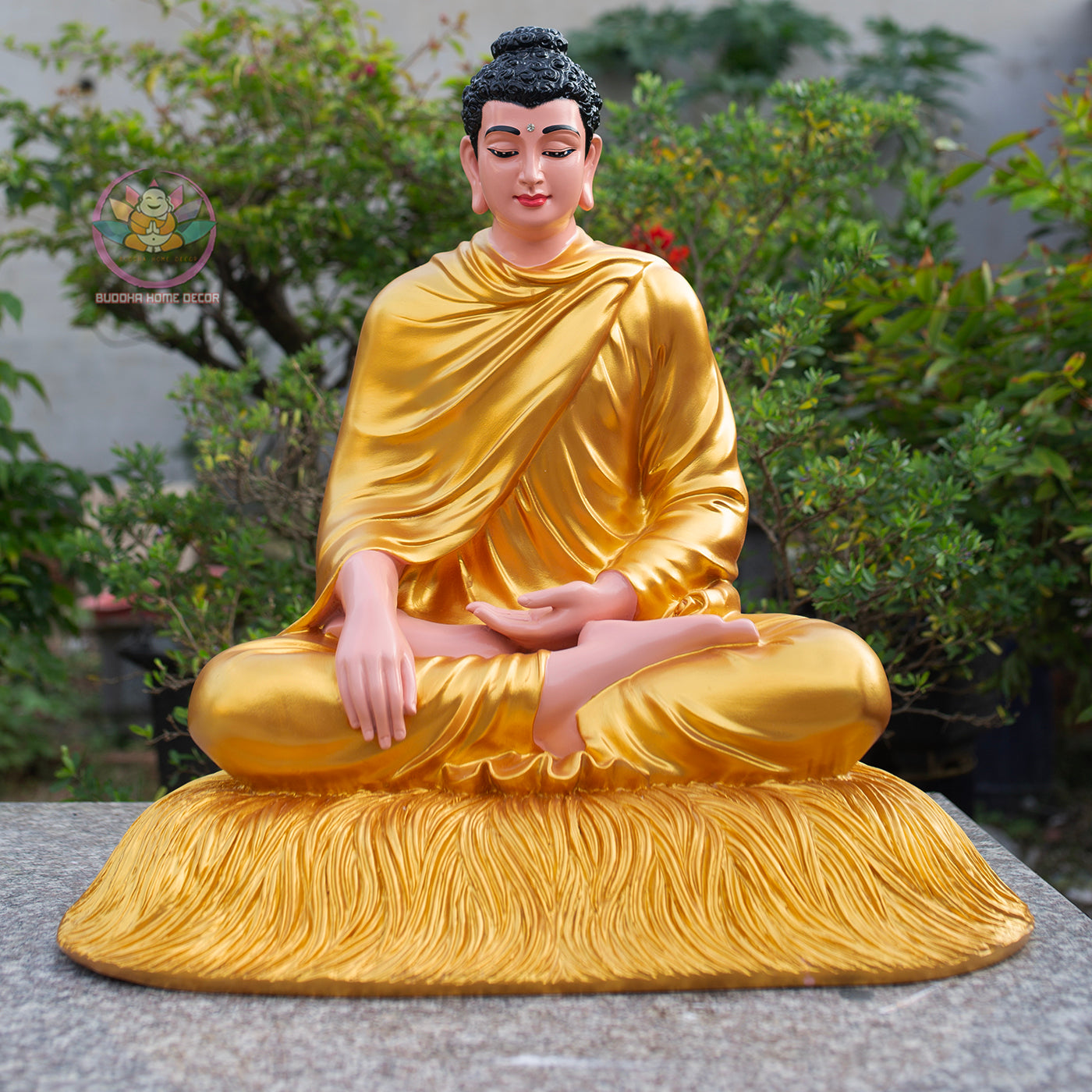 Golden Shakyamuni Buddha Statue – Handmade Meditation Buddha Home Decor