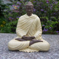Beige Shakyamuni Buddha Statue – Handmade Meditation Buddha Decor