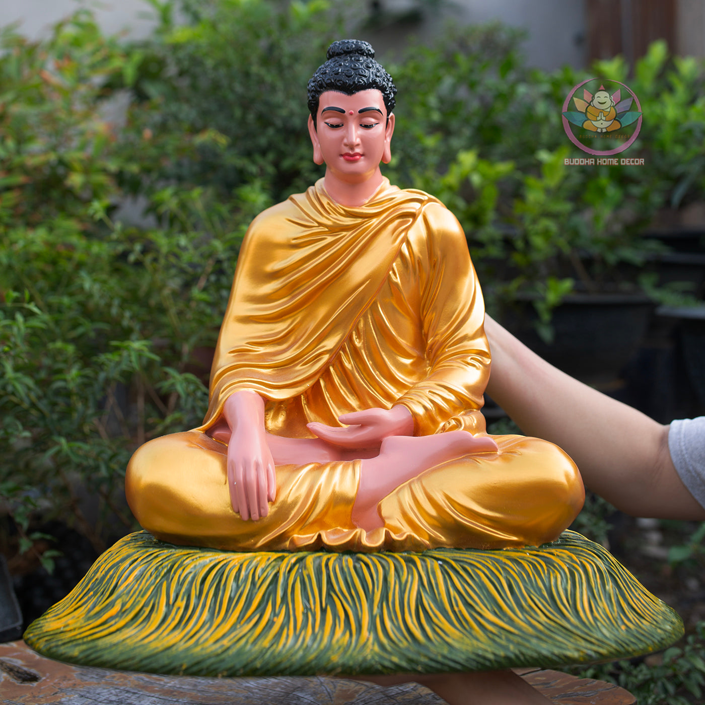 Golden Shakyamuni Buddha Statue – Handmade Meditation Buddha Home Decor