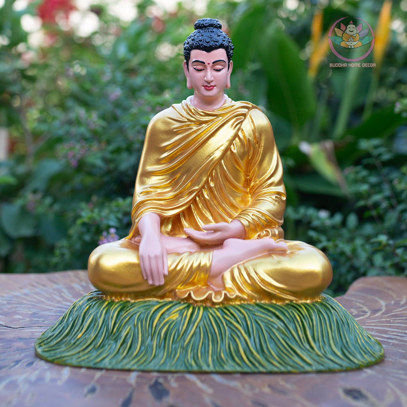 Shakyamuni Buddha Statue – Golden Robe Meditation Sculpture – Zen Home Decor, Buddhist Altar Ornament, Mindfulness Spiritual Gift