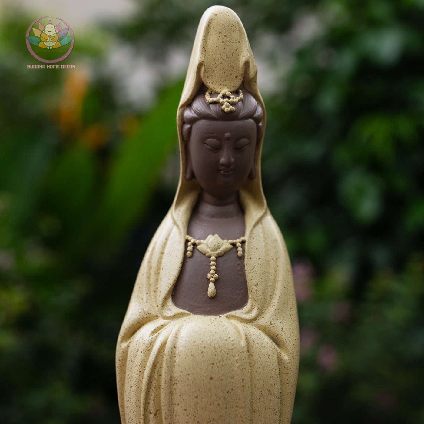Standing Guanyin Buddha Statue 15.7" – Resin Kwan Yin Figurine, Goddess of Mercy Sculpture, Zen Home Decor, Spiritual Altar Gift