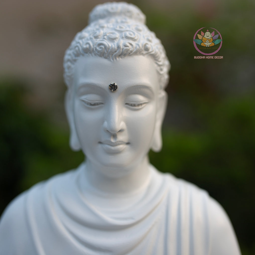 Shakyamuni Buddha Lotus Statue, Meditation Buddha Sculpture, Zen Buddhist Home Decor, Dhyana Mudra Buddha, Spiritual Altar Statue
