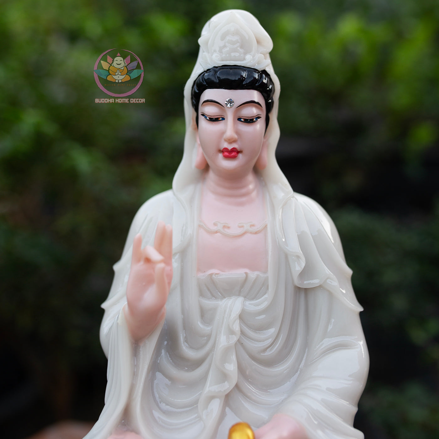 White Crystal Buddhist Trinity Statue Set – Shakyamuni Guanyin Ksitigarbha