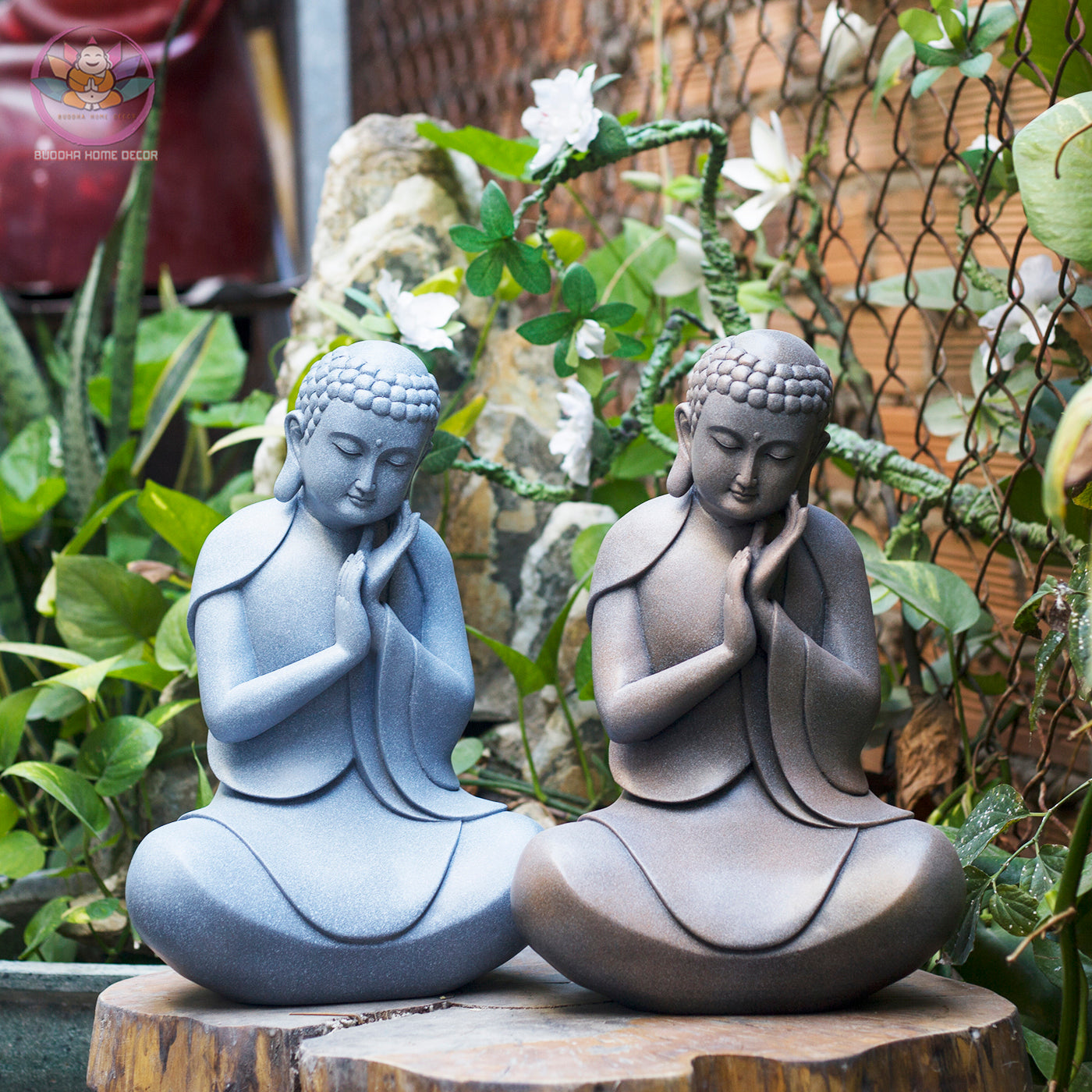Minimalist Peaceful Buddha Statue – 13.8" (35cm) Minimalist Resin Sculpture | Handcrafted Zen Decor | Modern Meditation Gift