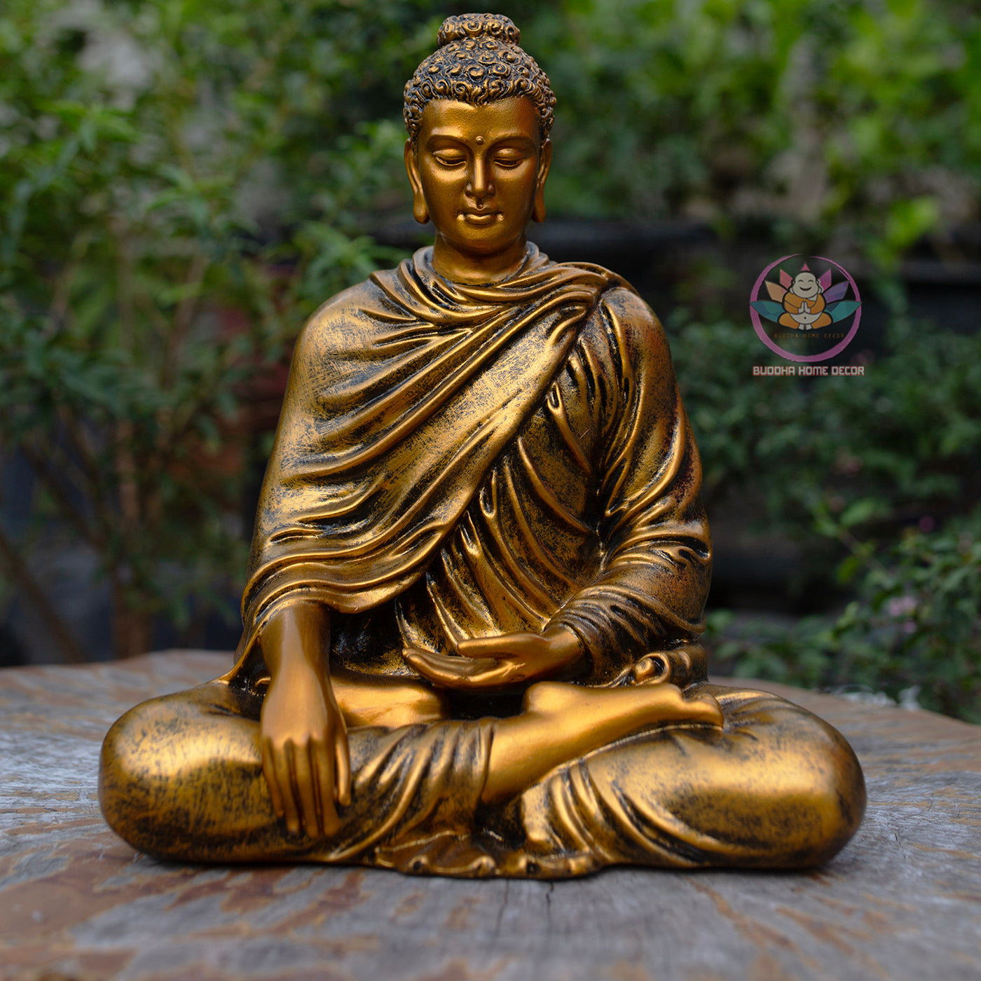 Antique Bronze Shakyamuni Buddha Statue – Handmade Meditation Buddha Decor