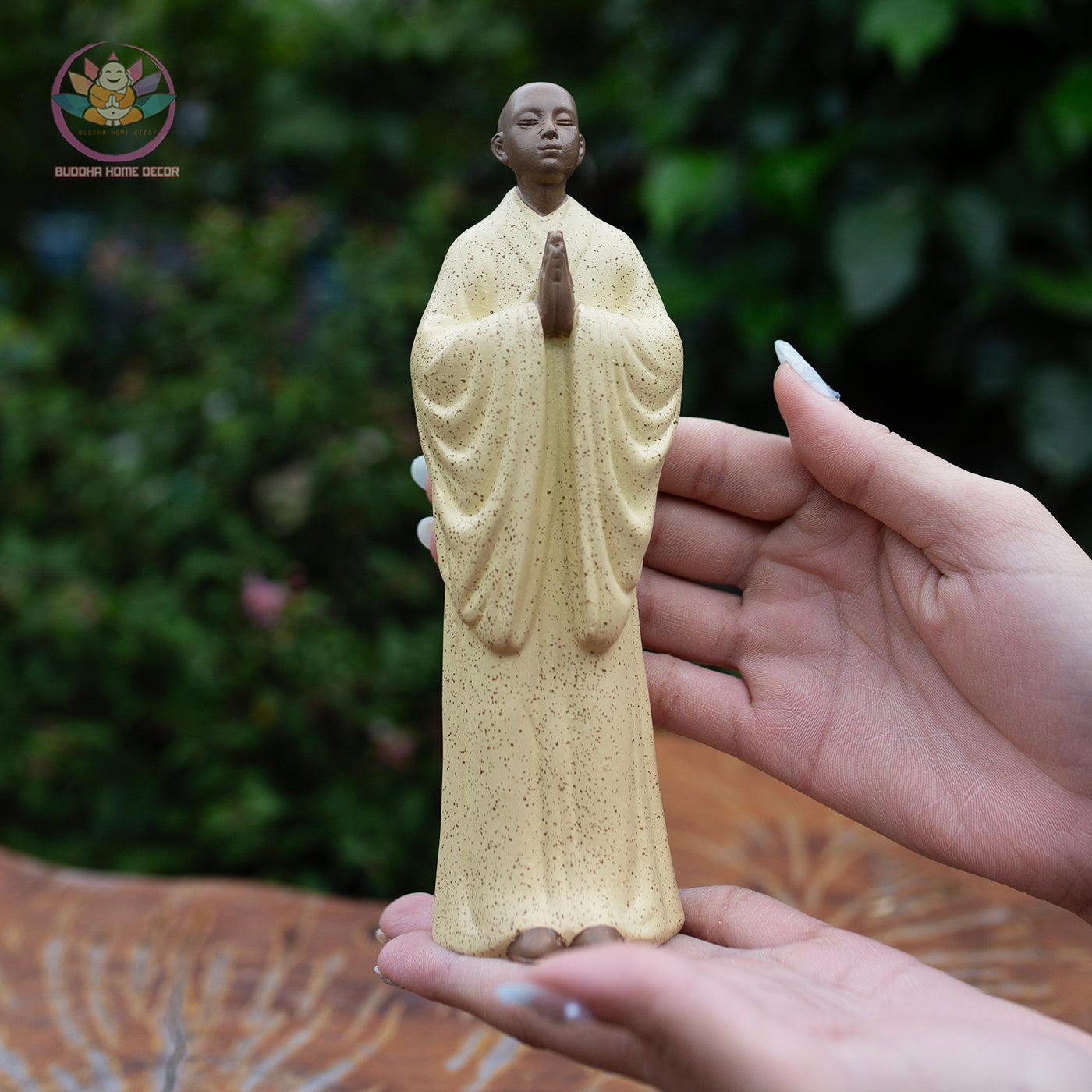 Three Monks Statue Set – Resin Buddhist Figurines of Praying and Bowing Monks, Zen Meditation Decor, Ta Bà Tam Thánh Spiritual Gift
