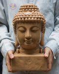 Buddha Head Statue | Composite Resin and Stone Powder | 30 cm / 40 cm | Zen and Home Altar Decor