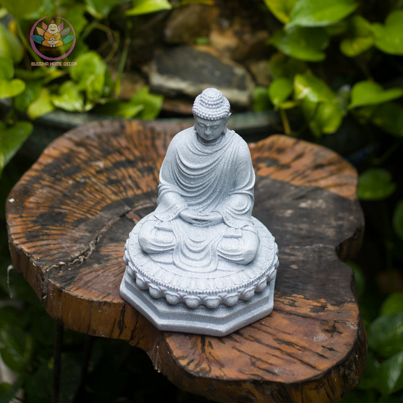 White Buddha Statue 8.7” | Meditating Buddha Figurine | Resin Sculpture for Altar, Zen Home, Yoga Studio, Spiritual Gift