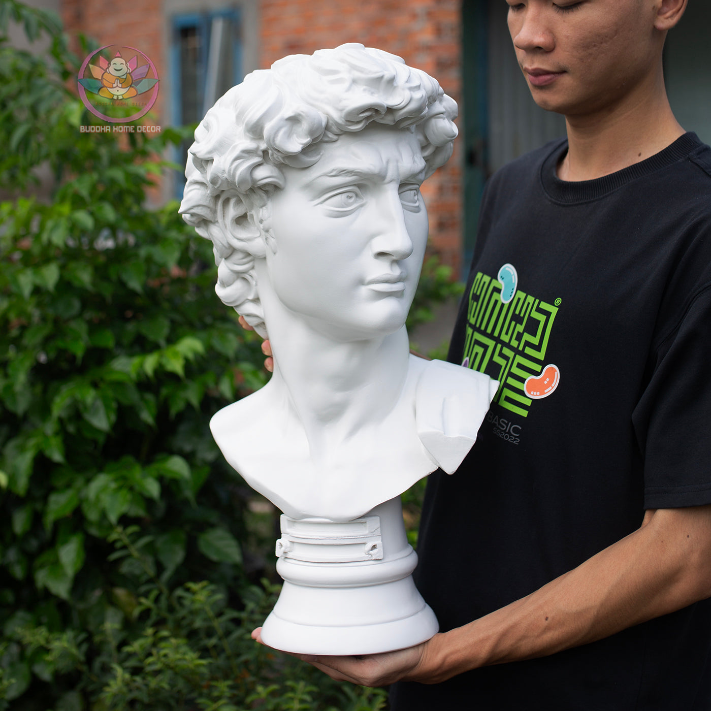 Michelangelo’s David Bust – Classical Greek Roman Sculpture Replica – 21.6" (55cm) | Roman Bust