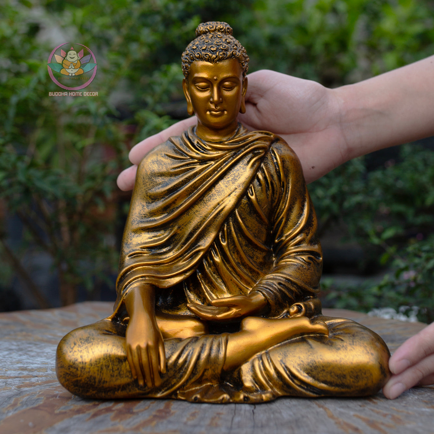 Antique Bronze Shakyamuni Buddha Statue – Handmade Meditation Buddha Decor