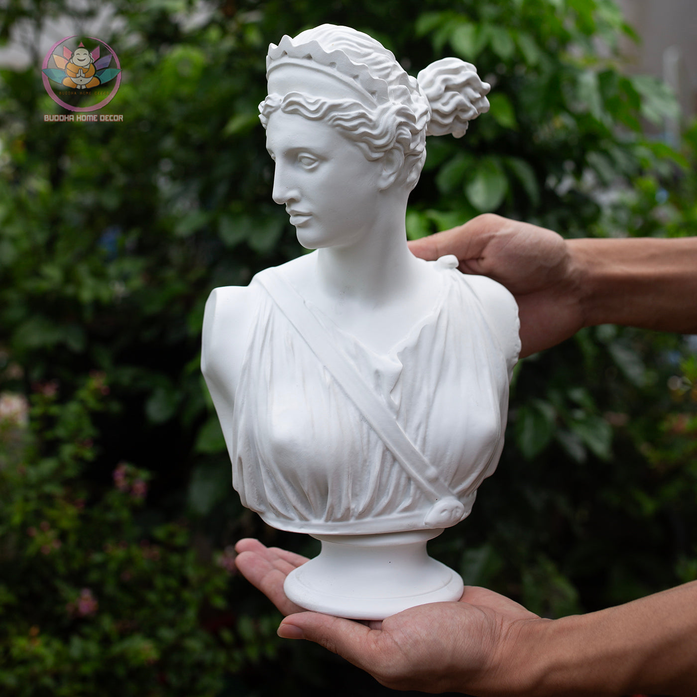 Artemis Bust Statue 11.8" – Greek Goddess Diana Composite Sculpture