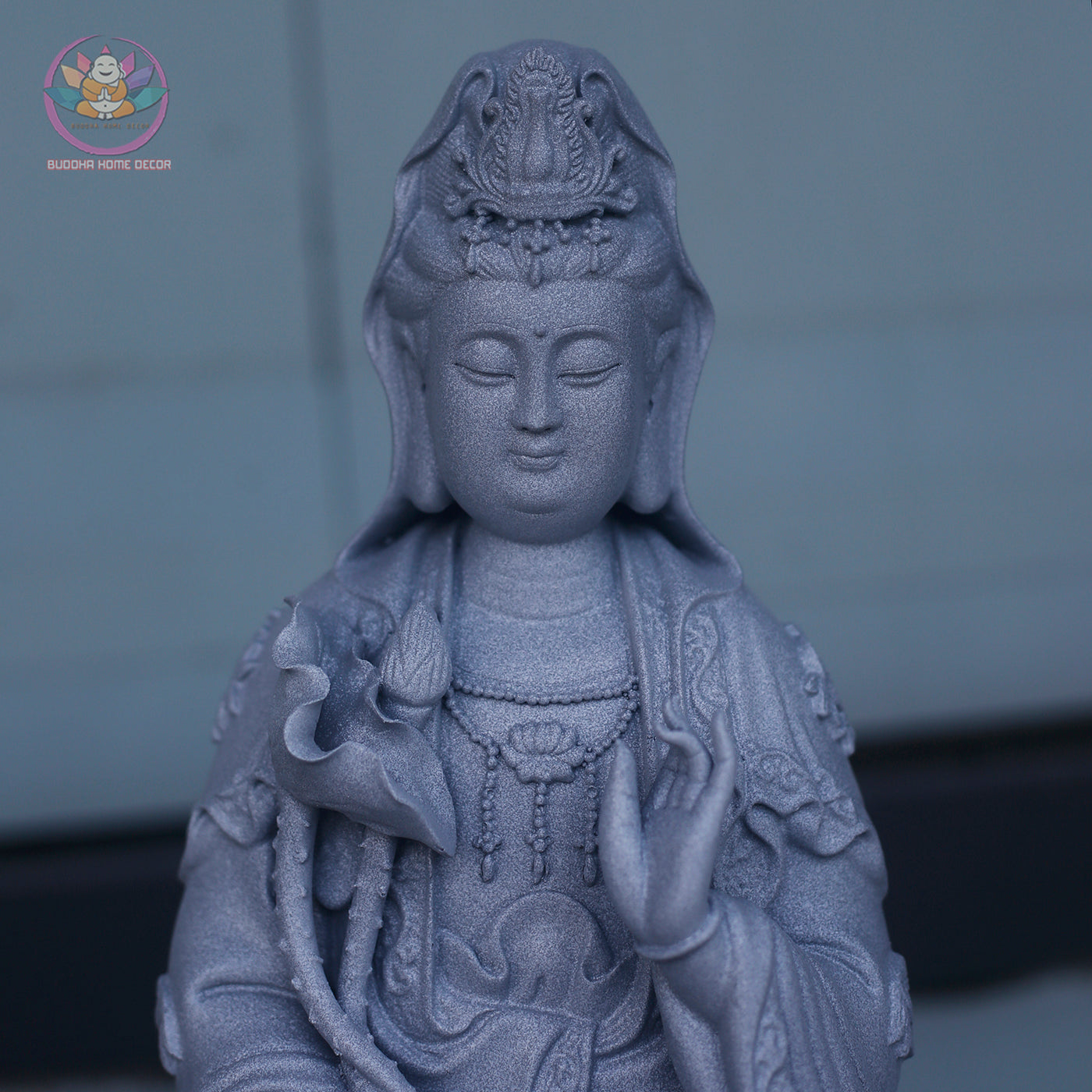 Seishi Bodhisattva Statue 15.7” | Mahasthamaprapta Figurine | Resin Sculpture for Altar, Zen Home, Meditation, Buddhist Gift
