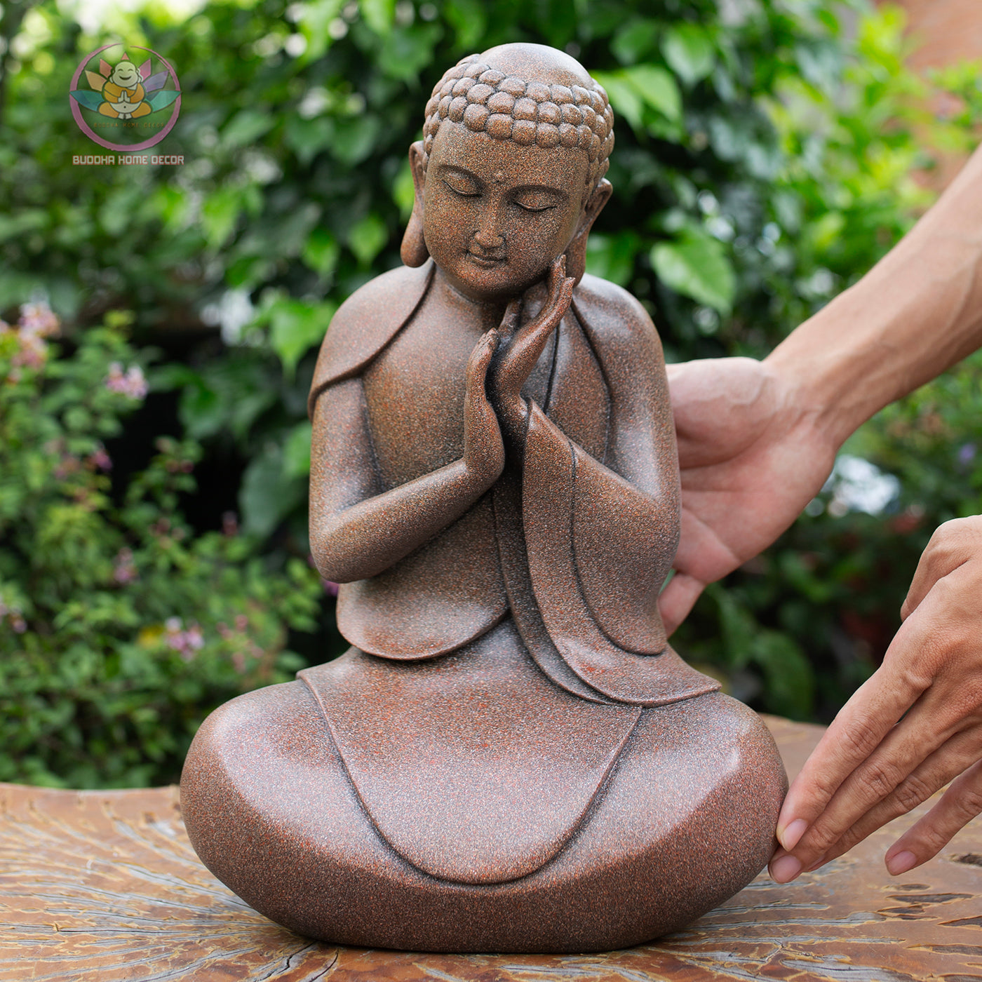 Sleeping Buddha Statue 13.8" – Peaceful Meditating Buddha for Home & Garden Decor