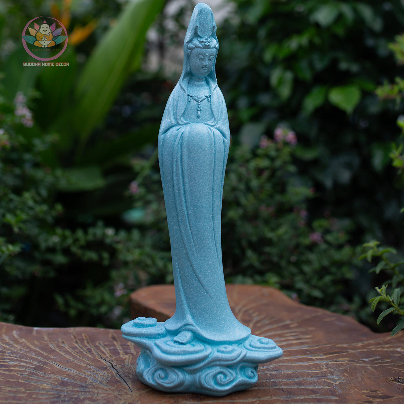 Guanyin Buddha Statue 15.7" Tall – Resin Kwan Yin Figurine, Goddess of Mercy Sculpture, Zen Home Decor, Spiritual Altar Gift