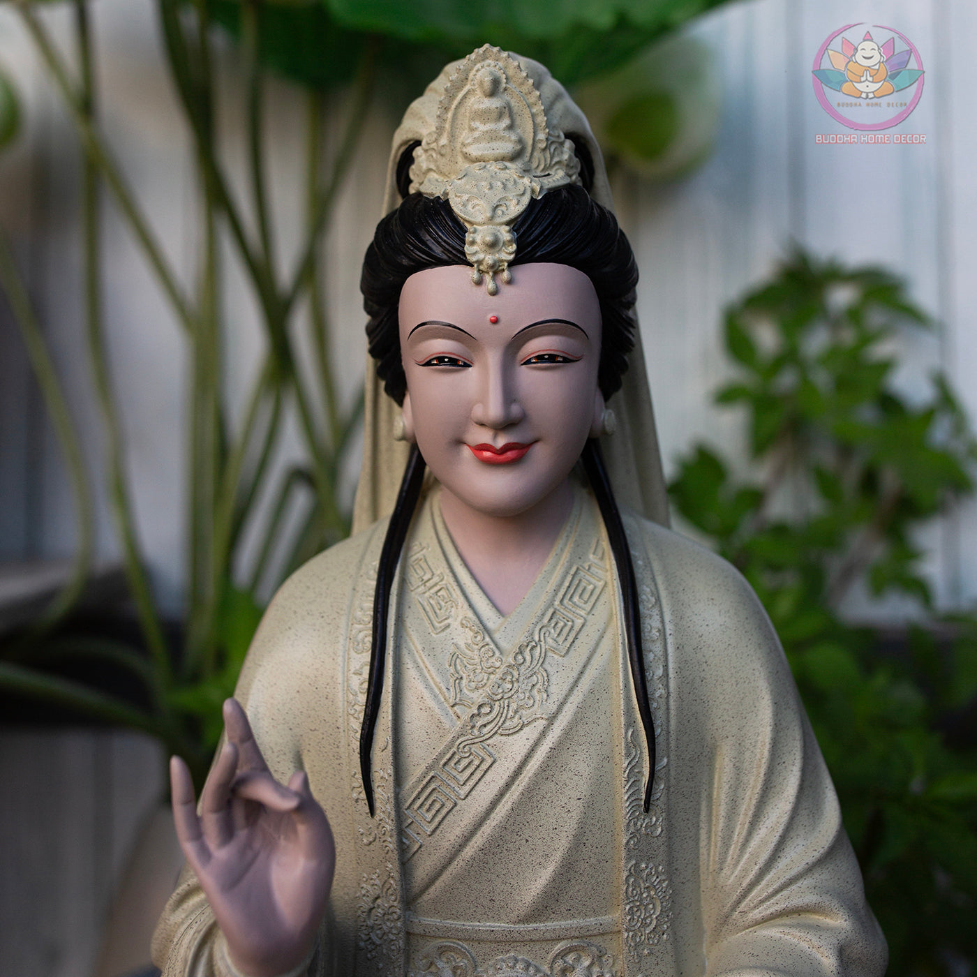 Large Guanyin Statue 15.7” | Kuan Yin Goddess of Mercy Figurine | Resin Sculpture for Altar, Zen Home, Meditation, Spiritual Gift