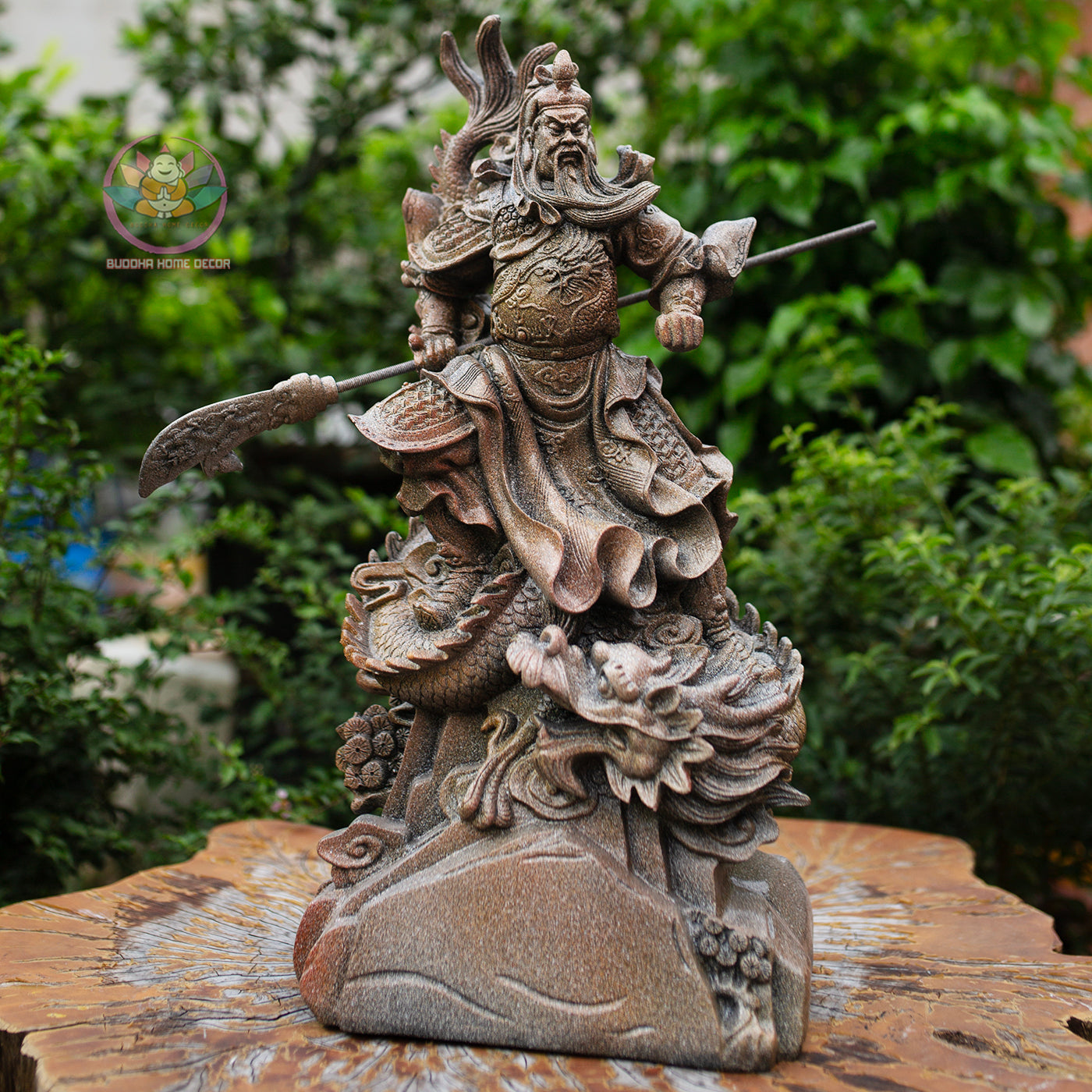 Guan Yu Riding Dragon Statue – Guardian of Loyalty and Courage, Handcrafted Resin Art