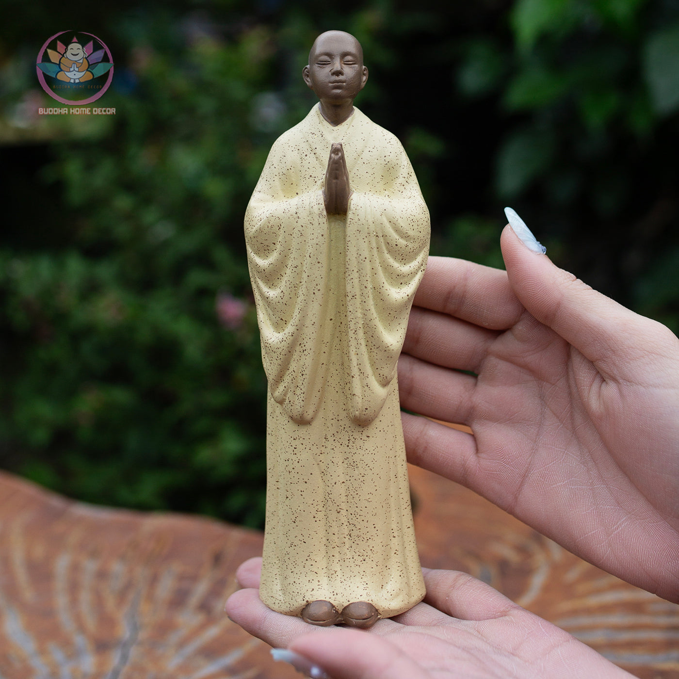 Three Monks Statue Set – Resin Buddhist Figurines of Praying and Bowing Monks, Zen Meditation Decor, Ta Bà Tam Thánh Spiritual Gift