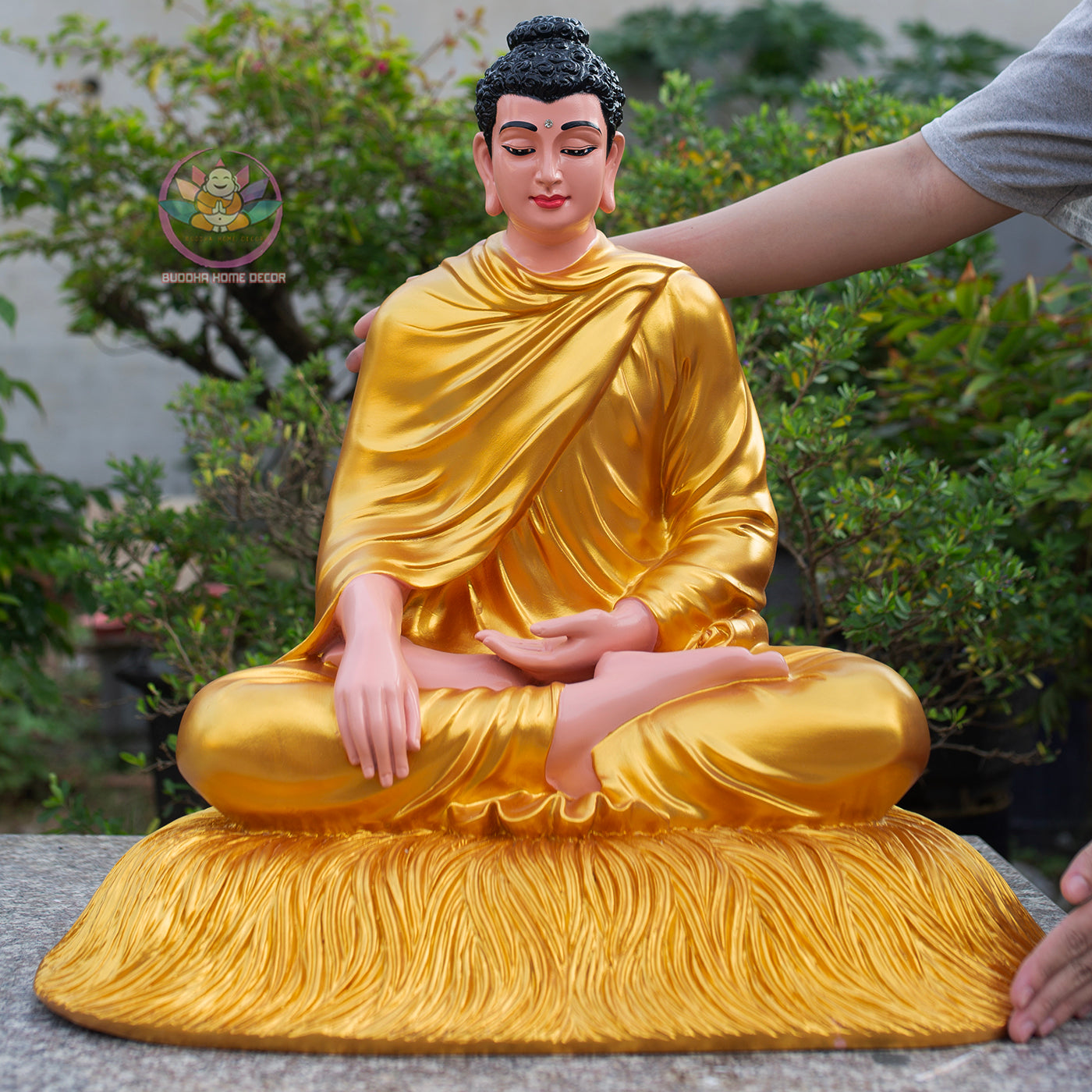 Golden Shakyamuni Buddha Statue – Handmade Meditation Buddha Home Decor