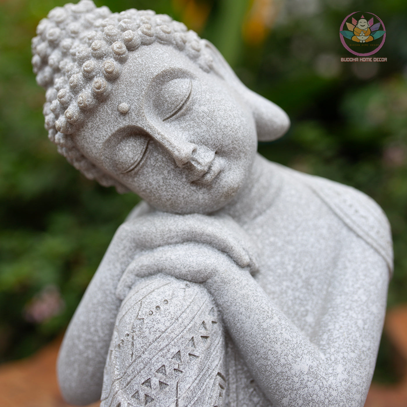 Serene Resting Buddha Statue – Meditation Home Decor, Zen Garden Ornament, Yoga Spiritual Gift (9.8”H x 6.7”W x 6.7”D)