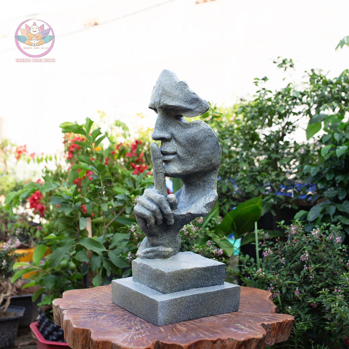 Modern Abstract "Silence Face" Statue – Handcrafted Resin Sculpture | Home & Office Decor | Unique Art Gift | 3 Color Options | Big Size