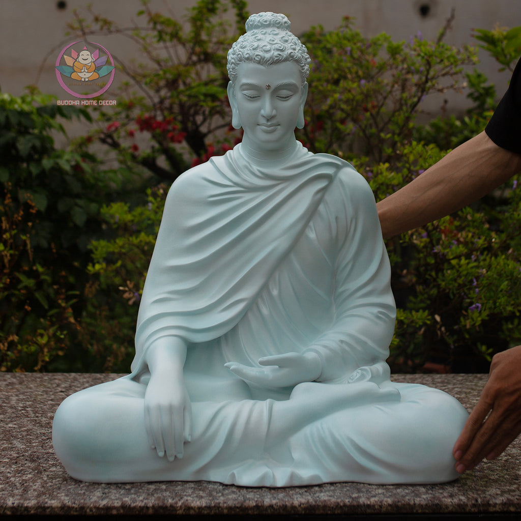 Large Shakyamuni Buddha Statue – 60cm Meditation Buddha | Handmade in Vietnam | Garden & Home Spiritual Decor