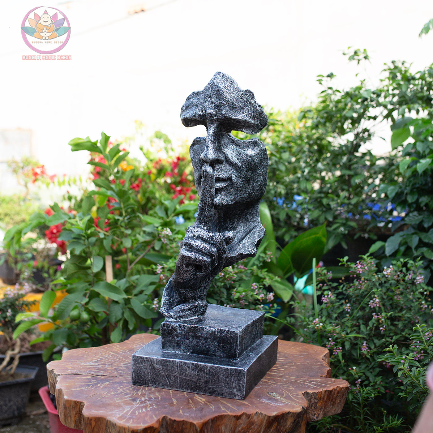 Modern Abstract "Silence Face" Statue – Handcrafted Resin Sculpture | Home & Office Decor | Unique Art Gift | 3 Color Options | Big Size