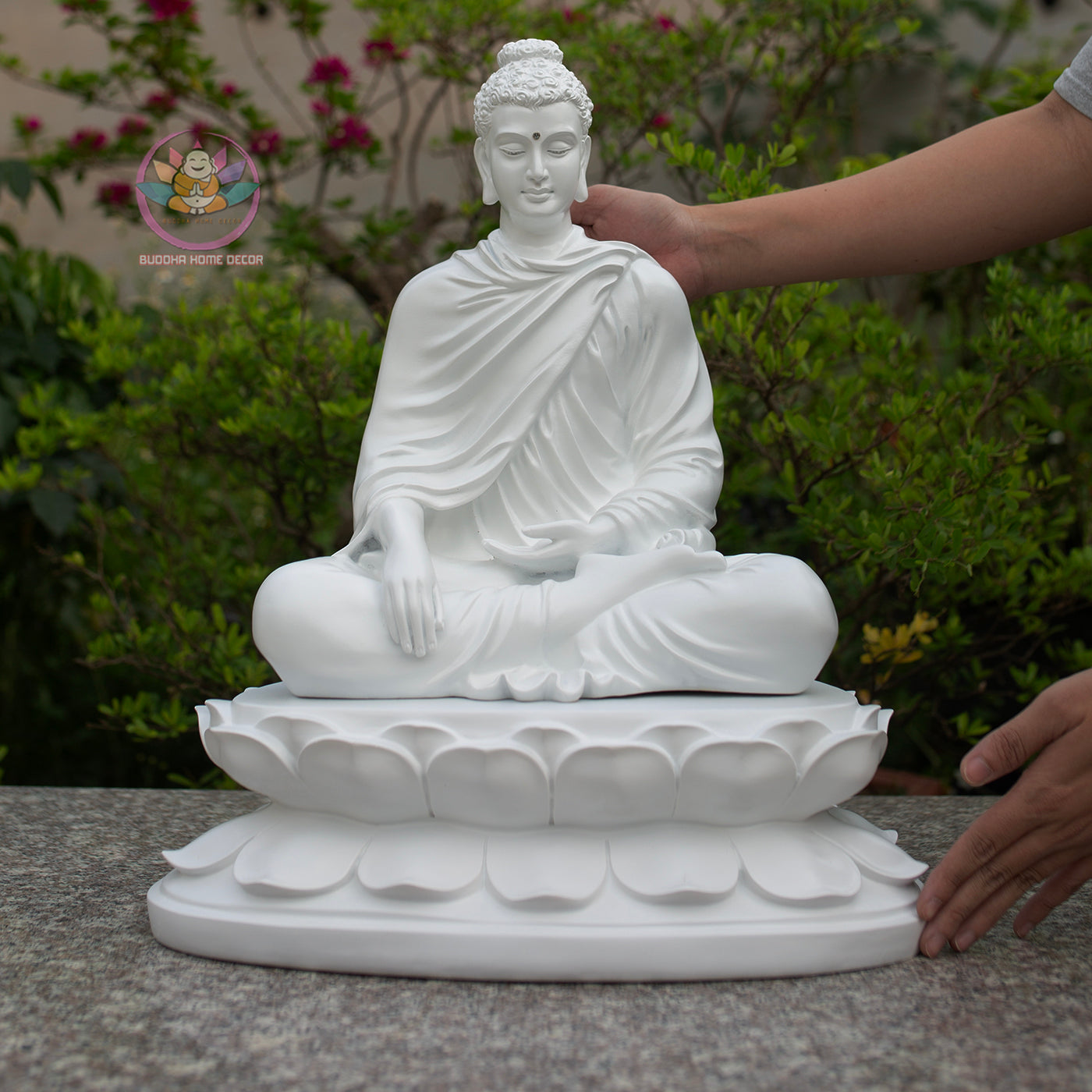 Shakyamuni Buddha Statue with Lotus Base, Meditation Buddha Sculpture, Detachable Lotus Pedestal, Zen Buddhist Decor, Spiritual Altar Statue