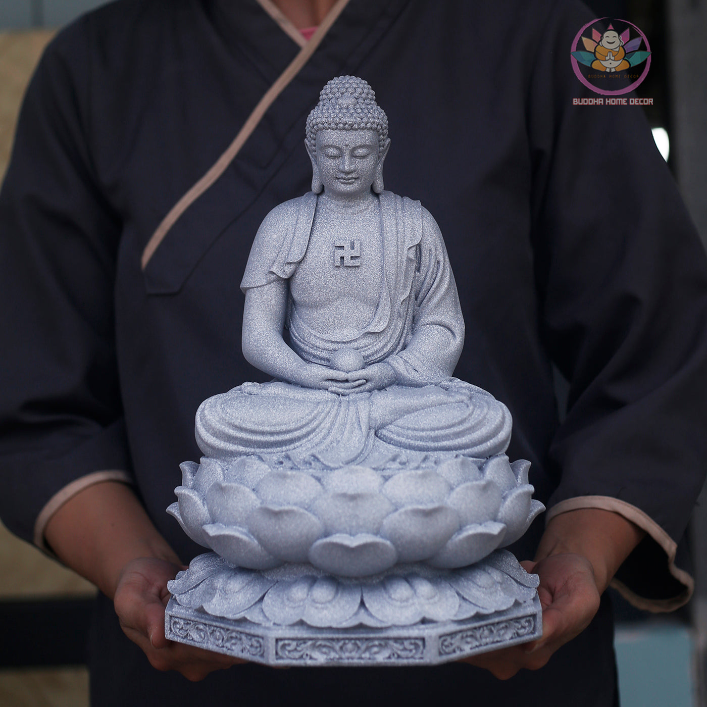 Medicine Buddha Statue – Antique Bronze Resin Sculpture – Healing Buddha, Zen Meditation Decor, Buddhist Altar Ornament, Spiritual Gift