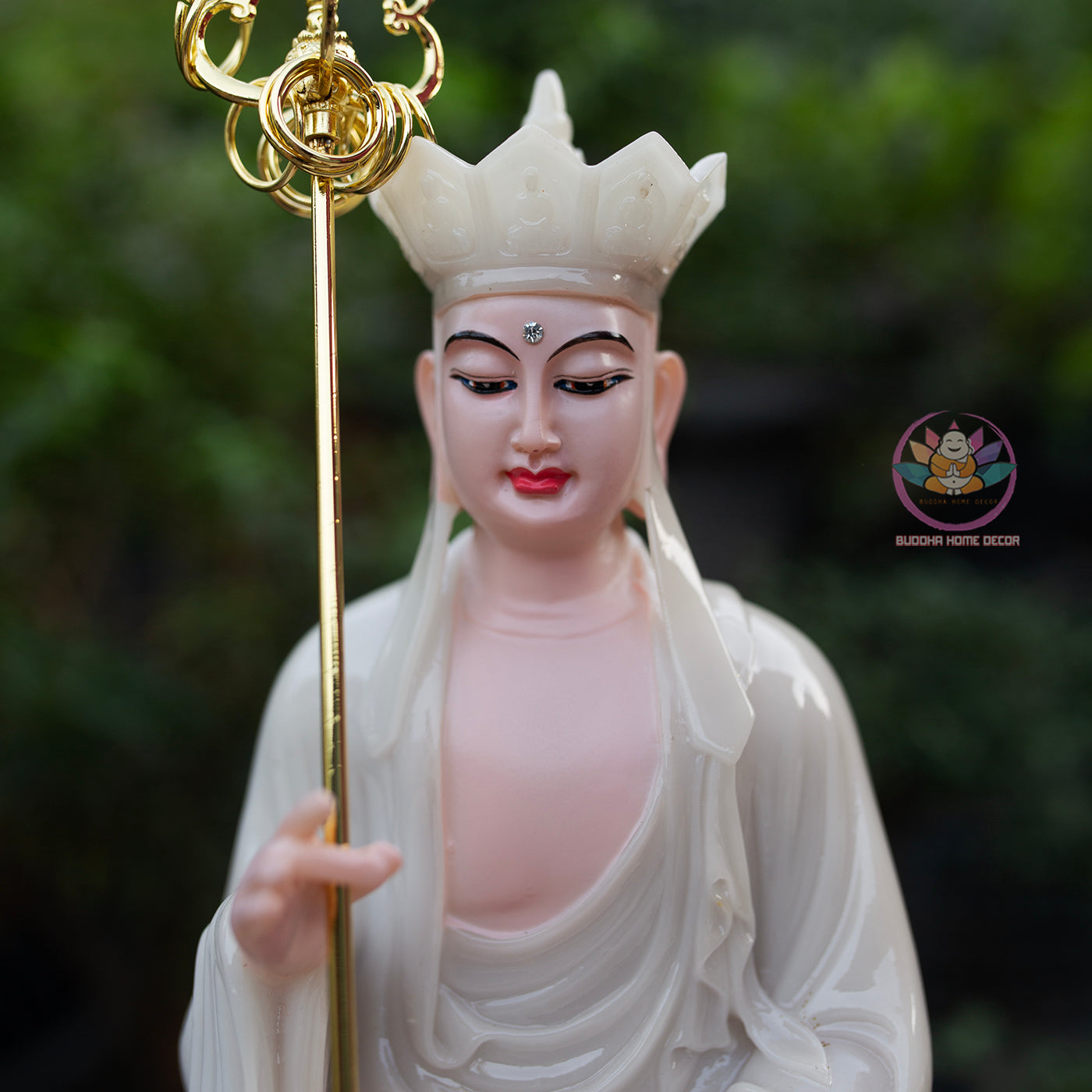 White Crystal Buddhist Trinity Statue Set – Shakyamuni Guanyin Ksitigarbha