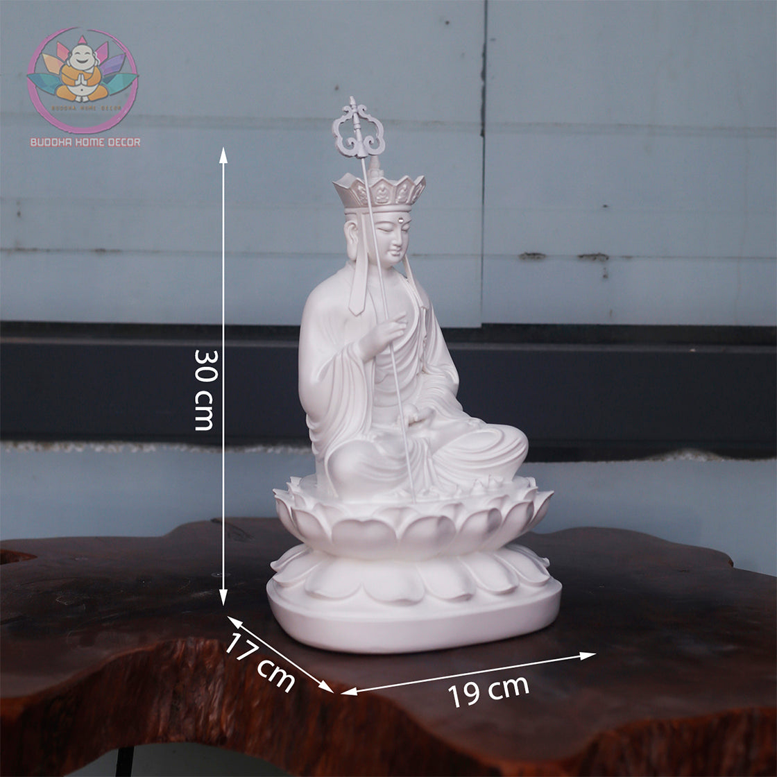 White Buddha Statue Set – Guan Yin, Shakyamuni, Kṣitigarbha | Minimalist Altar Decor | Unpainted Buddhist Trio | Vietnamese Handicraft
