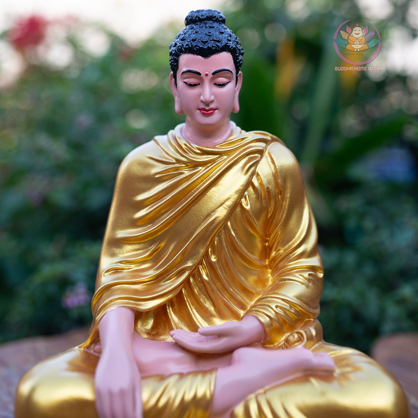 Shakyamuni Buddha Statue – Golden Robe Meditation Sculpture – Zen Home Decor, Buddhist Altar Ornament, Mindfulness Spiritual Gift