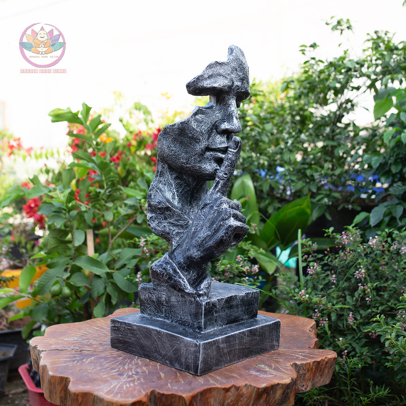 Modern Abstract "Silence Face" Statue – Handcrafted Resin Sculpture | Home & Office Decor | Unique Art Gift | 3 Color Options | Big Size