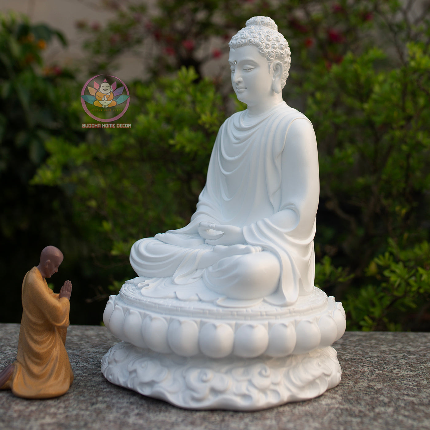 Shakyamuni Buddha Lotus Statue, Meditation Buddha Sculpture, Zen Buddhist Home Decor, Dhyana Mudra Buddha, Spiritual Altar Statue