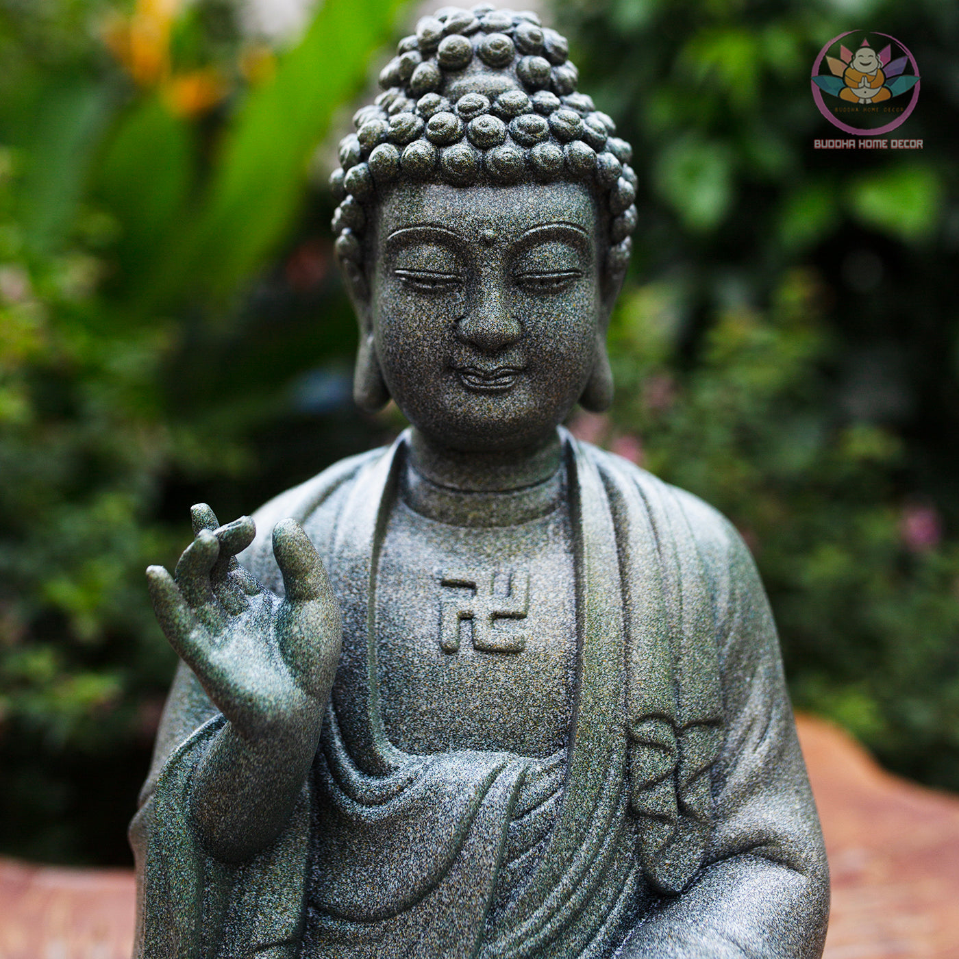Amitabha Buddha Statue 11.8" – Resin Meditation Sculpture, Zen Home Decor, Pure Land Buddhist Figurine, Altar & Spiritual Gift