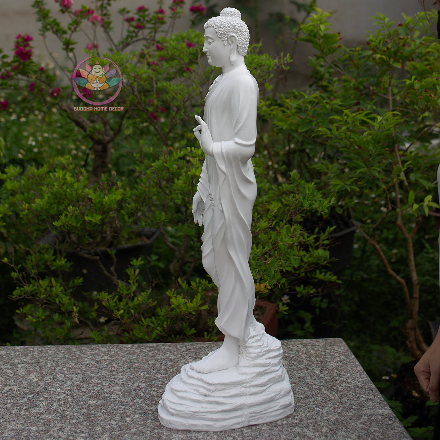 Standing Shakyamuni Buddha Statue, Blessing Buddha Sculpture, Abhaya Mudra Buddha, Zen Spiritual Decor, Buddhist Home Altar Statue