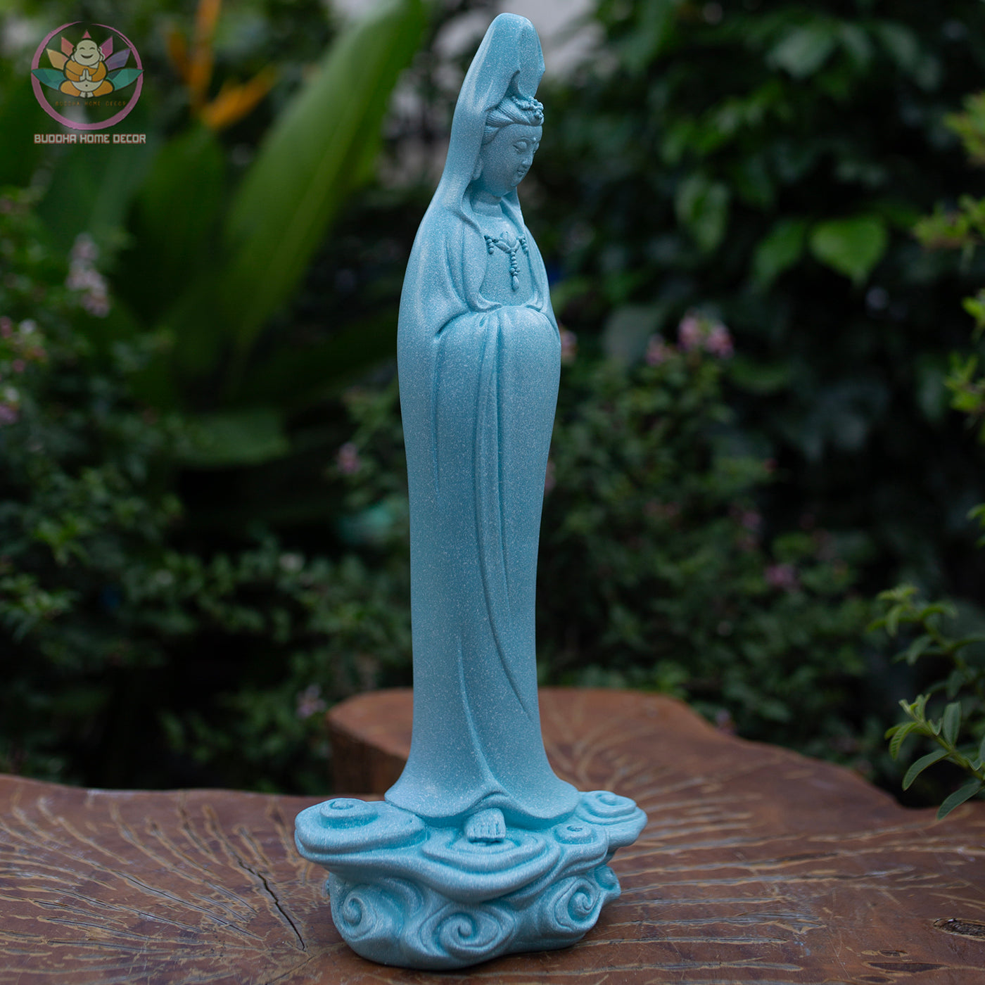 Guanyin Buddha Statue 15.7" Tall – Resin Kwan Yin Figurine, Goddess of Mercy Sculpture, Zen Home Decor, Spiritual Altar Gift