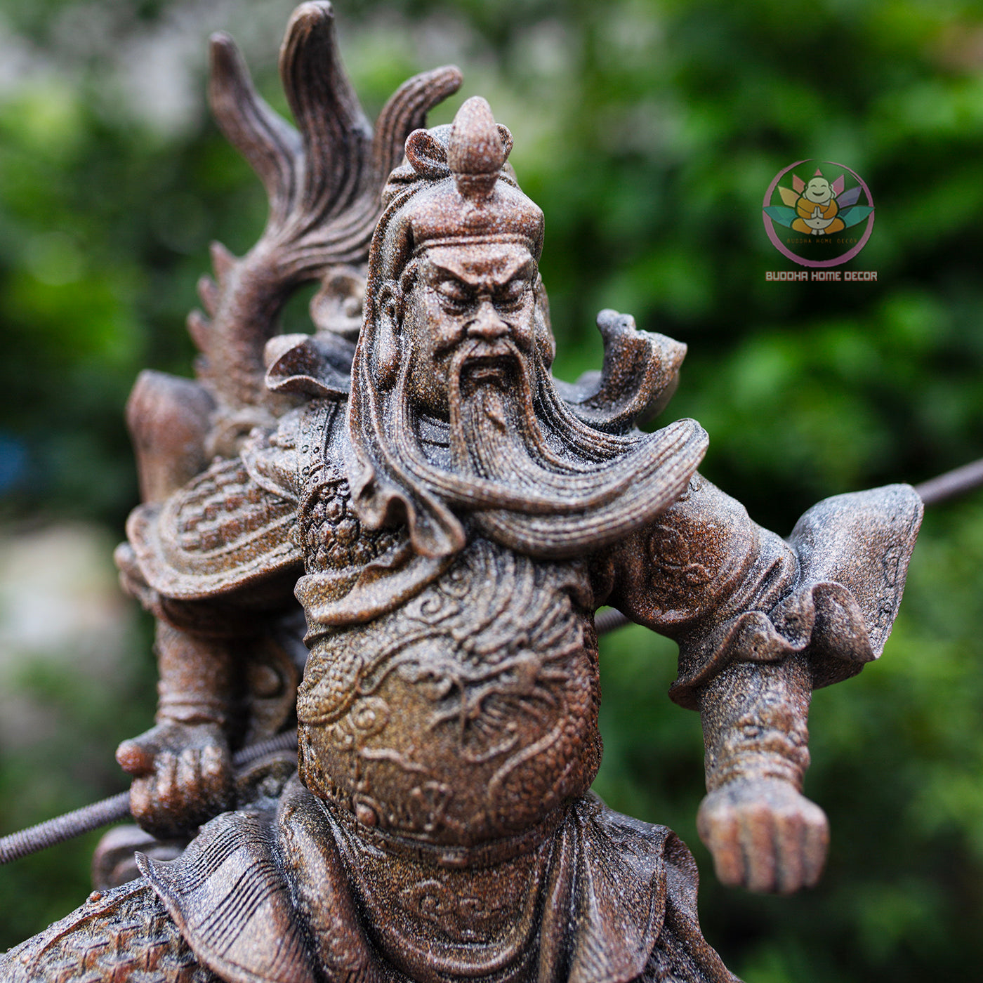 Guan Yu Riding Dragon Statue – Guardian of Loyalty and Courage, Handcrafted Resin Art