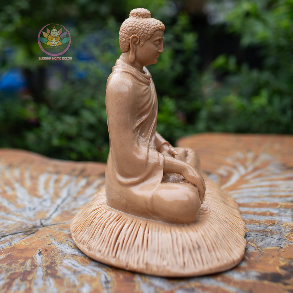 Shakyamuni Buddha Statue | 7.8" Meditation Pose | Composite Resin and Stone Powder