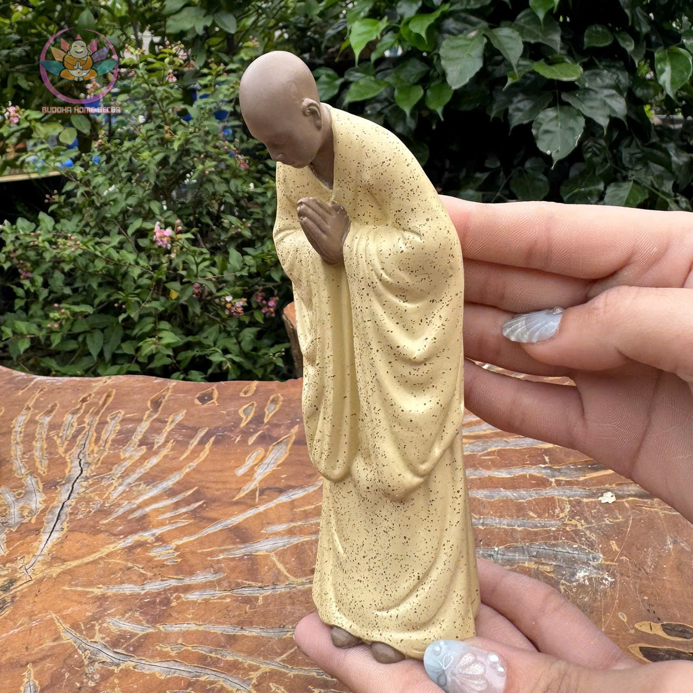 Three Monks Statue Set – Resin Buddhist Figurines of Praying and Bowing Monks, Zen Meditation Decor, Ta Bà Tam Thánh Spiritual Gift