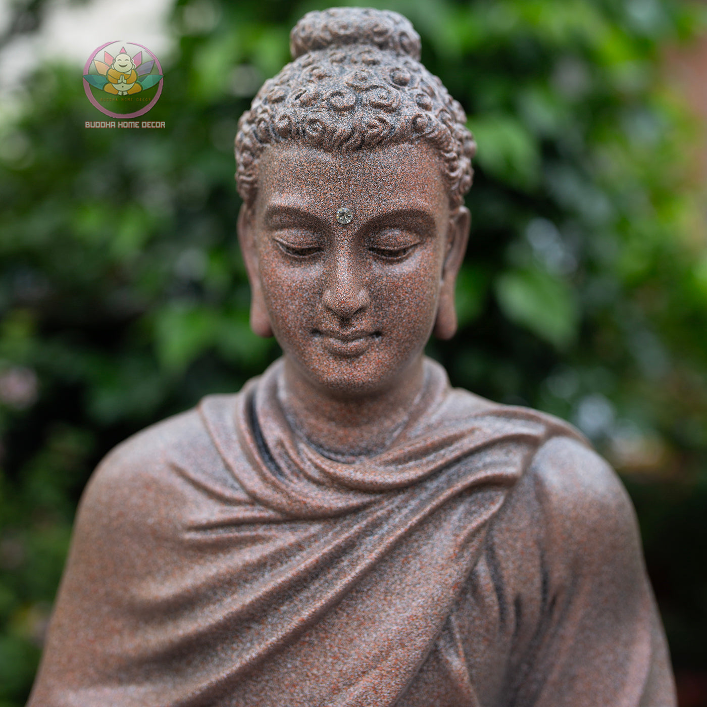 Shakyamuni Buddha Statue 14.5" – Antique Stone Finish Seated Buddha Meditation Sculpture