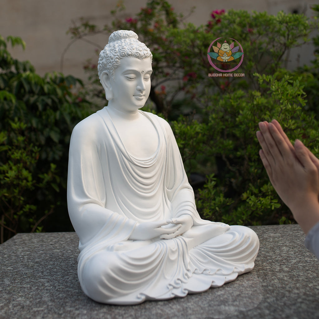 Shakyamuni Buddha Meditation Statue, Zen Buddha Sculpture, Dhyana Mudra Buddha Decor, Buddhist Altar Statue, Spiritual Home Meditation Decor