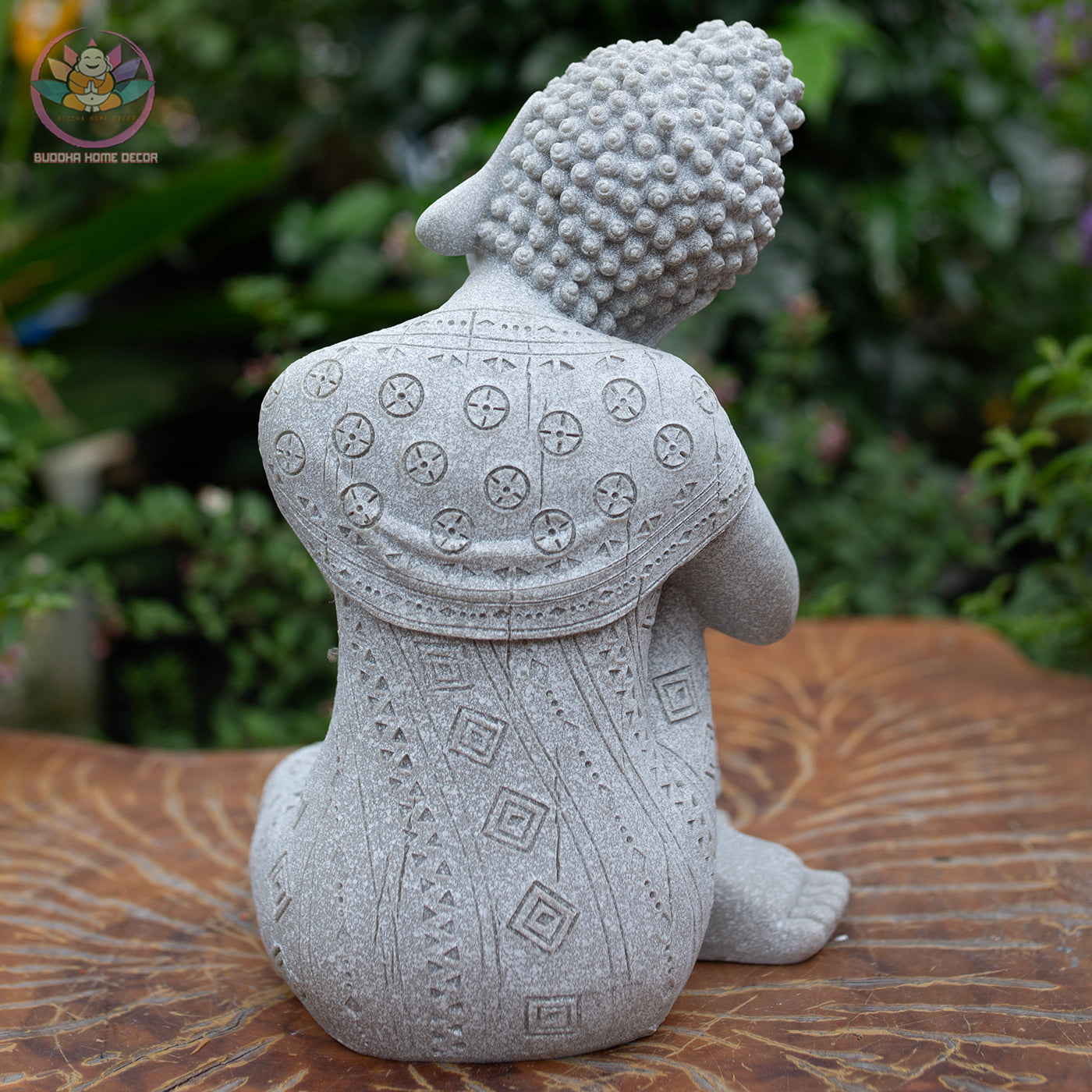 Serene Resting Buddha Statue – Meditation Home Decor, Zen Garden Ornament, Yoga Spiritual Gift (9.8”H x 6.7”W x 6.7”D)