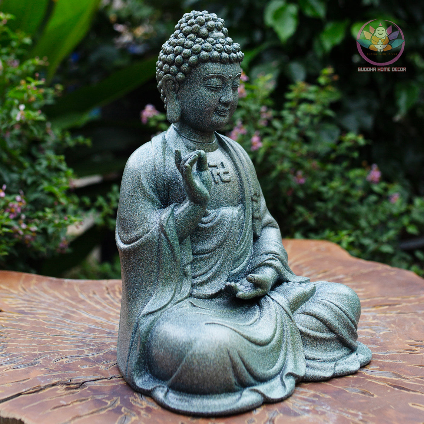 Amitabha Buddha Statue 11.8" – Resin Meditation Sculpture, Zen Home Decor, Pure Land Buddhist Figurine, Altar & Spiritual Gift